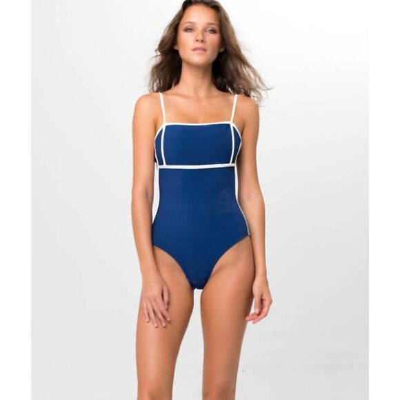 DAZE DAYZ: Cobalt Tube One-Piece Swimsuit sz Medium - Picture 1 of 5